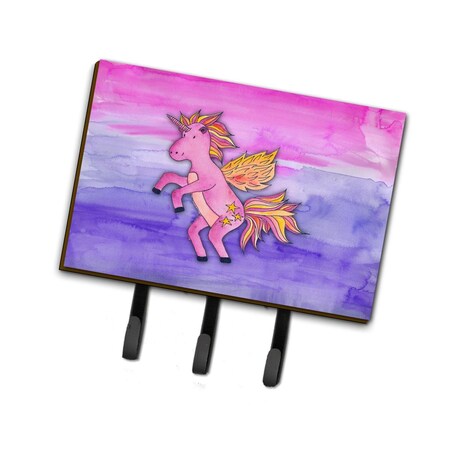 Carolines Treasures Pink Unicorn Watercolor Leash or Key Holder BB7432TH68